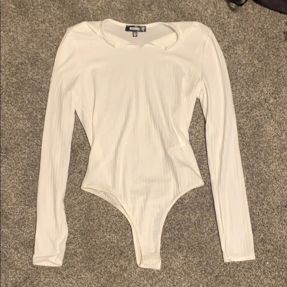 White long sleeve bodysuit